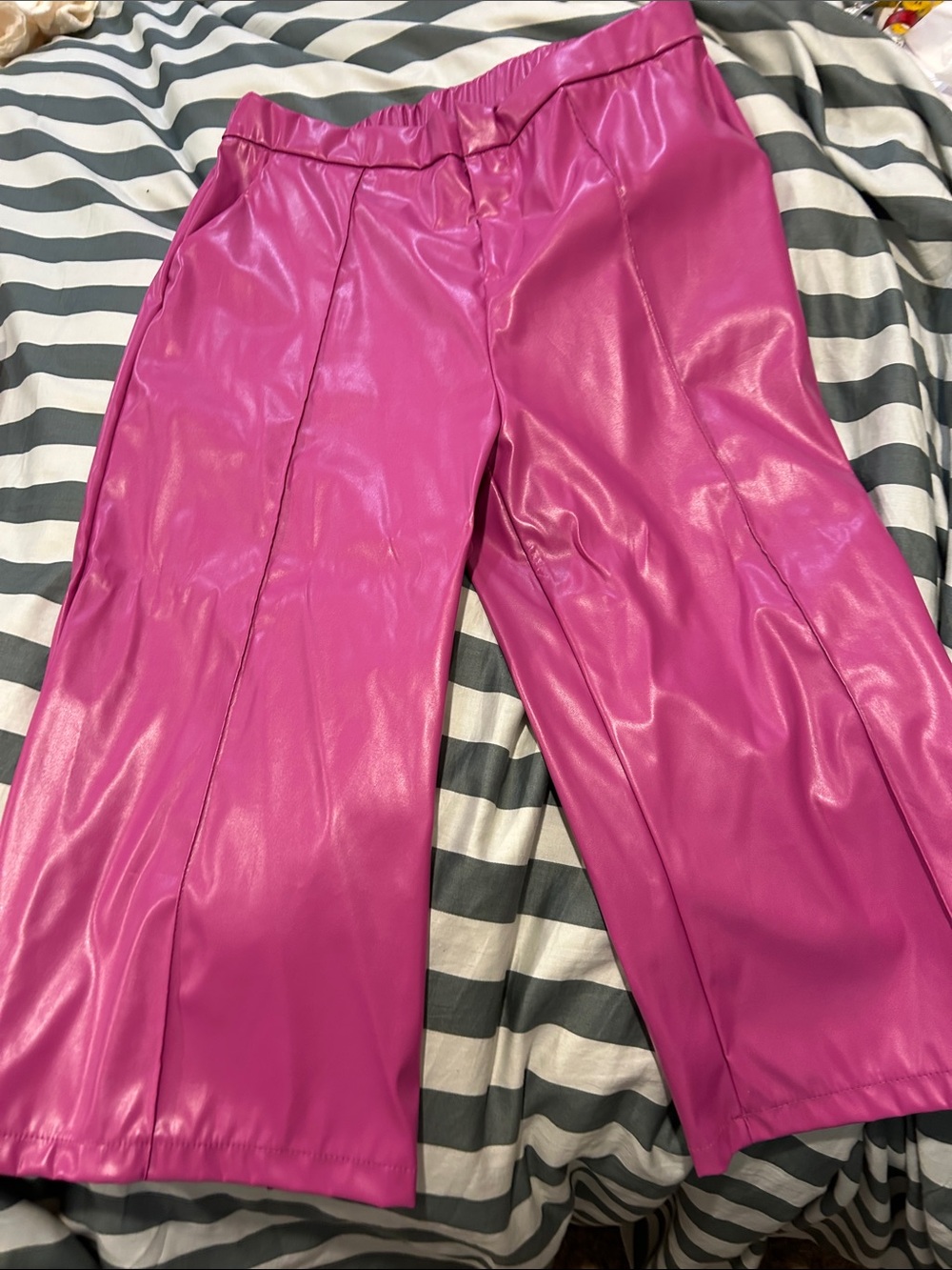 Womens casual long shorts faux pink